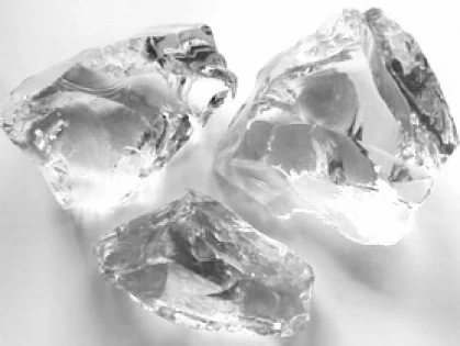 Glasbrocken kristall, ca. 60-100 mm